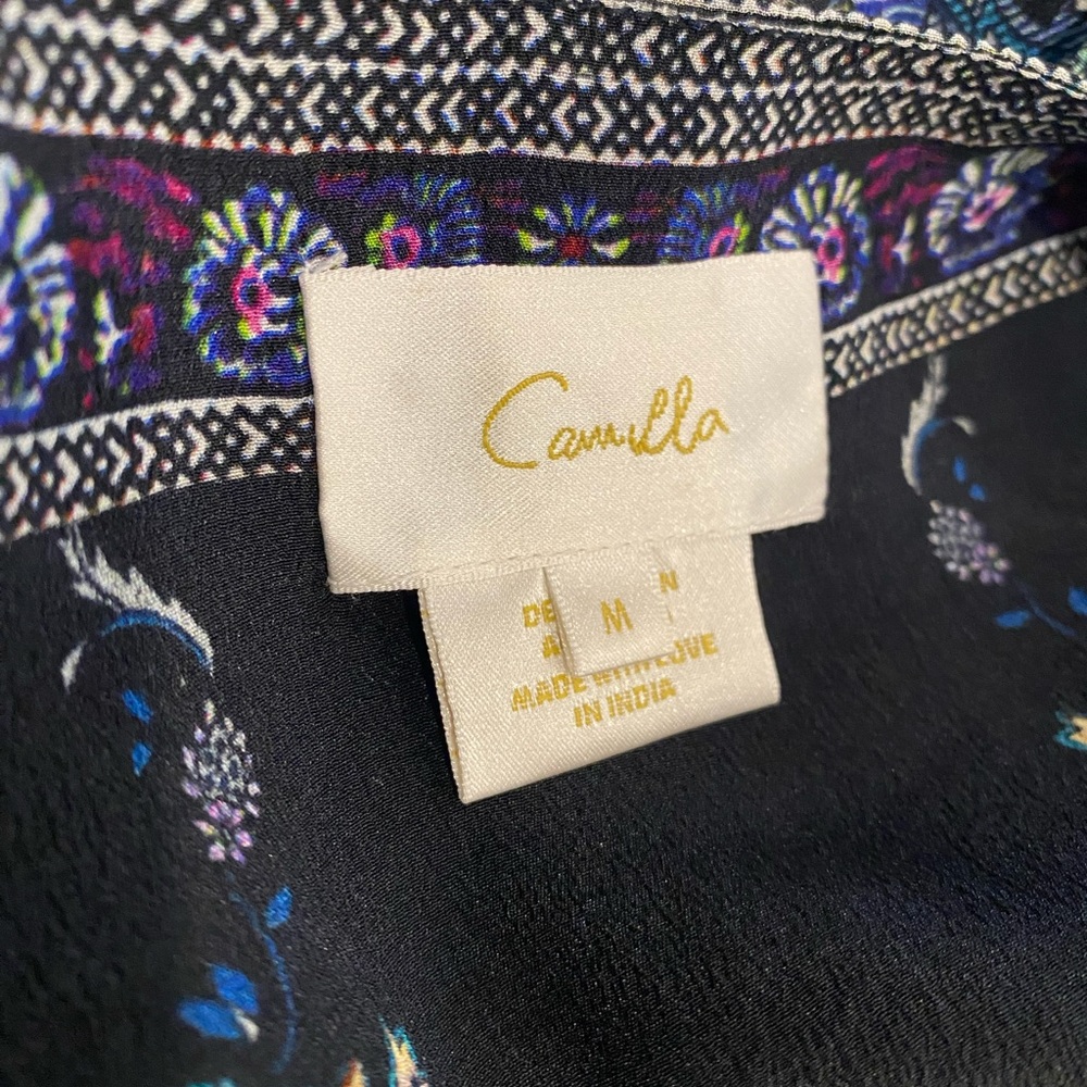 Camilla crepe de chine tasseled dress new M - Picture 10 of 13